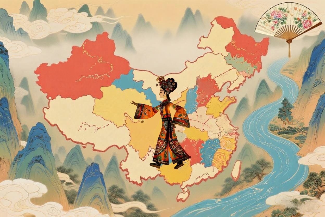 中国皮影艺术地图